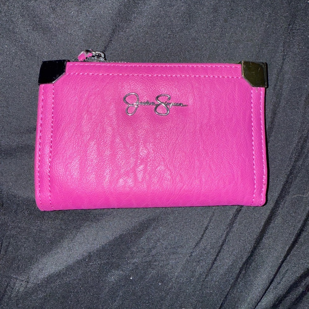 Jessica Simpson Fuchsia Wallet with Metal Accents